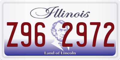 IL license plate Z962972