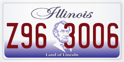 IL license plate Z963006