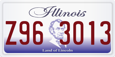 IL license plate Z963013
