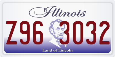 IL license plate Z963032