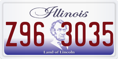 IL license plate Z963035