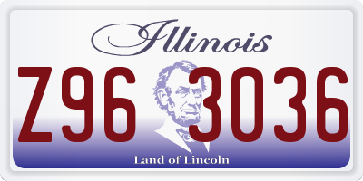 IL license plate Z963036