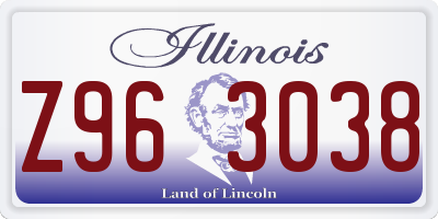 IL license plate Z963038