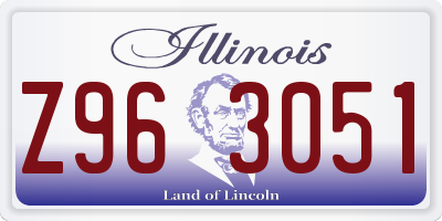 IL license plate Z963051
