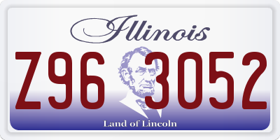 IL license plate Z963052