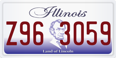 IL license plate Z963059