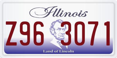 IL license plate Z963071