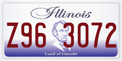 IL license plate Z963072