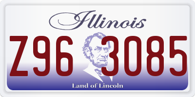IL license plate Z963085