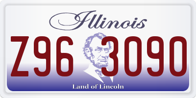 IL license plate Z963090