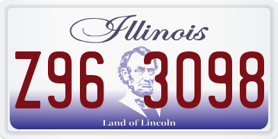 IL license plate Z963098