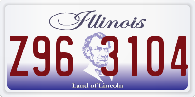 IL license plate Z963104