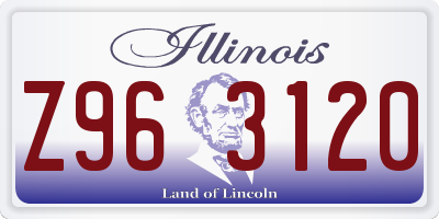 IL license plate Z963120