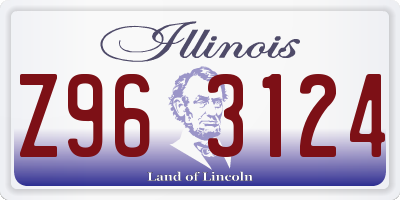 IL license plate Z963124