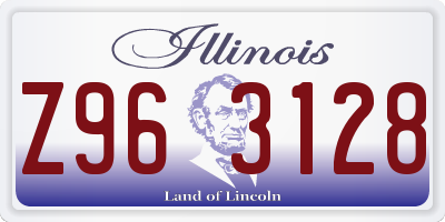 IL license plate Z963128