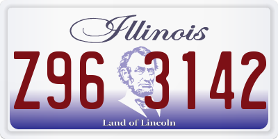 IL license plate Z963142