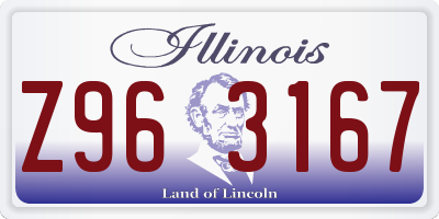 IL license plate Z963167
