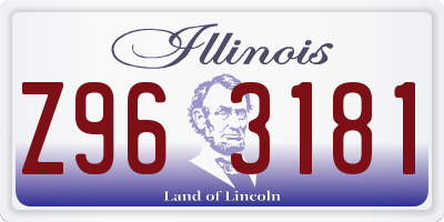 IL license plate Z963181