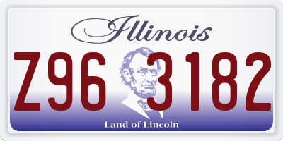 IL license plate Z963182