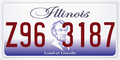 IL license plate Z963187