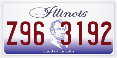 IL license plate Z963192