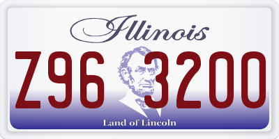 IL license plate Z963200