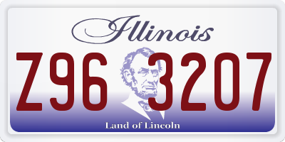 IL license plate Z963207