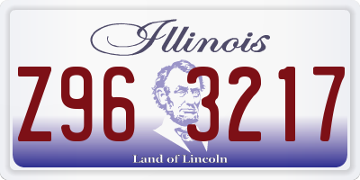 IL license plate Z963217