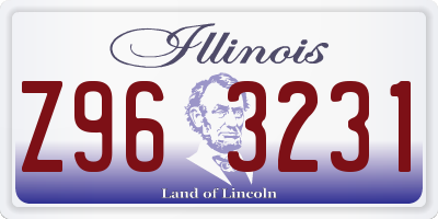 IL license plate Z963231
