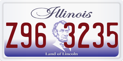 IL license plate Z963235