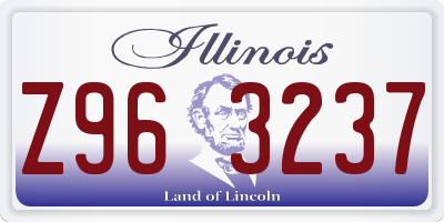 IL license plate Z963237