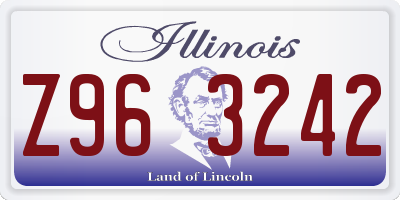 IL license plate Z963242