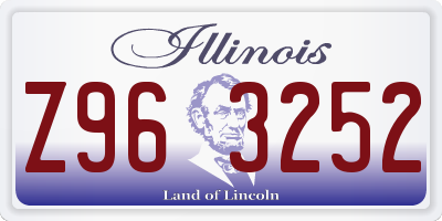 IL license plate Z963252