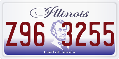 IL license plate Z963255