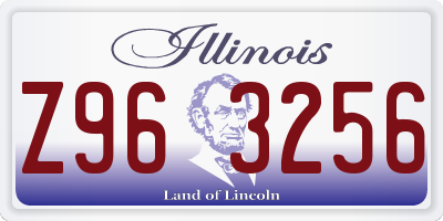 IL license plate Z963256