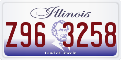 IL license plate Z963258