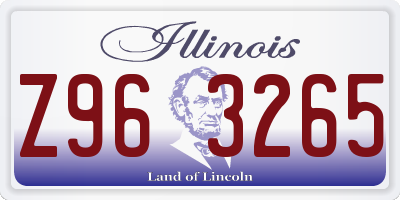 IL license plate Z963265