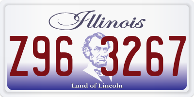 IL license plate Z963267