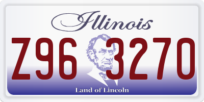 IL license plate Z963270