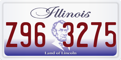 IL license plate Z963275