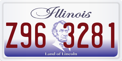 IL license plate Z963281