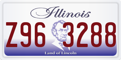 IL license plate Z963288