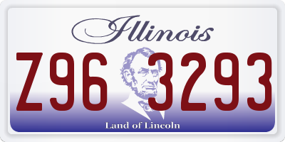IL license plate Z963293