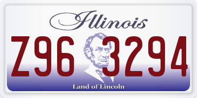 IL license plate Z963294