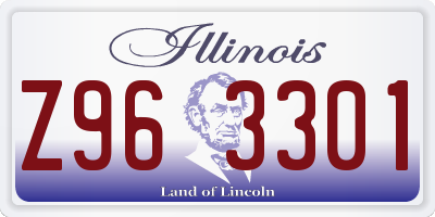 IL license plate Z963301