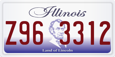 IL license plate Z963312