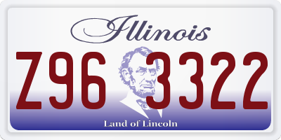 IL license plate Z963322