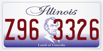 IL license plate Z963326