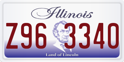IL license plate Z963340