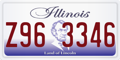 IL license plate Z963346